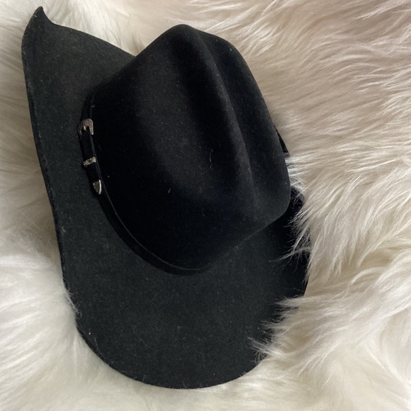 Beautiful well kept Restitol black /gold fur blend 4x Felt hat top cha - Picture 9 of 9